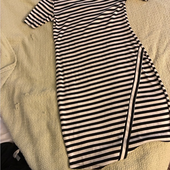 Rue21 Black and White Asymmetrical Striped Dress - Picture 1 of 1